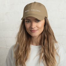 Load image into Gallery viewer, CAP /DAD HAT - AUD - WRLDWD /AVAILABLE IN PINK, CAMMO, TAN, BABY BLUE, NAVY BLUE