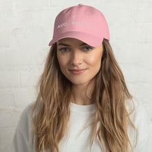 Load image into Gallery viewer, CAP /DAD HAT - AUD - WRLDWD /AVAILABLE IN PINK, CAMMO, TAN, BABY BLUE, NAVY BLUE