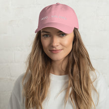 Load image into Gallery viewer, CAP /DAD HAT - AUD - WRLDWD /AVAILABLE IN PINK, CAMMO, TAN, BABY BLUE, NAVY BLUE

